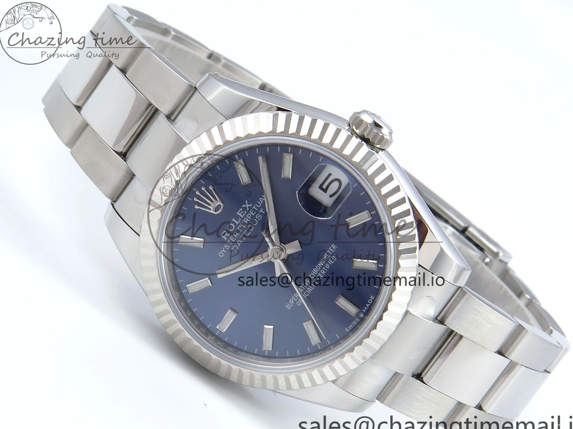 Marker 278274 Dial Stick Blue ARF Oyster 2688 DateJust Edition 904L Best ETA 31 on Steel 1:1 Bracelet SS 0309